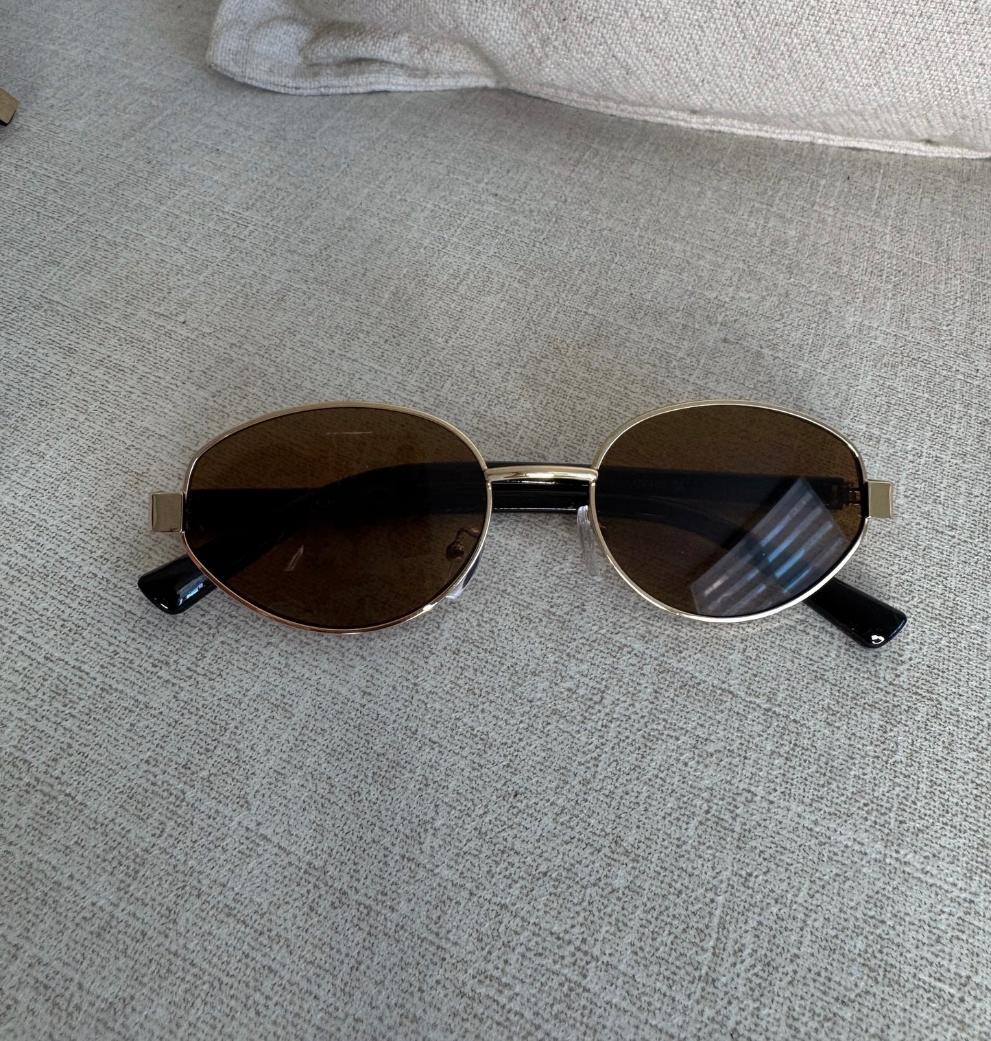 Brown Oval Sunglasses