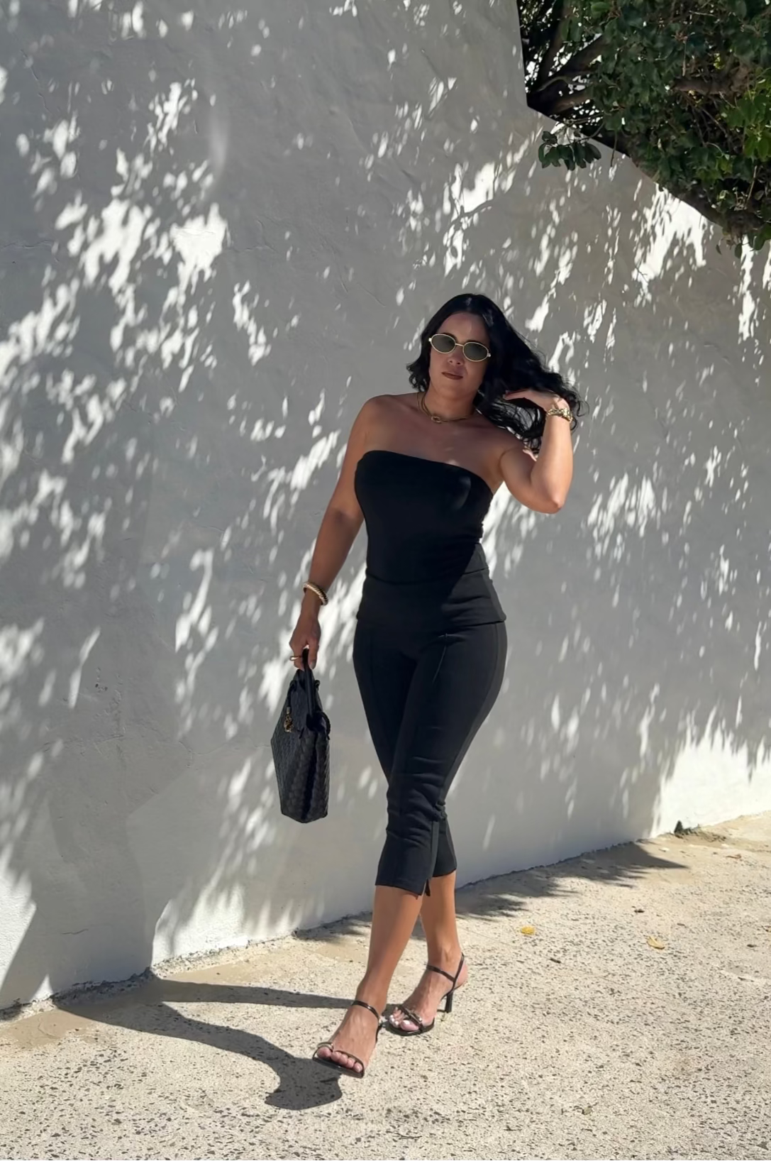 Black Capri Set