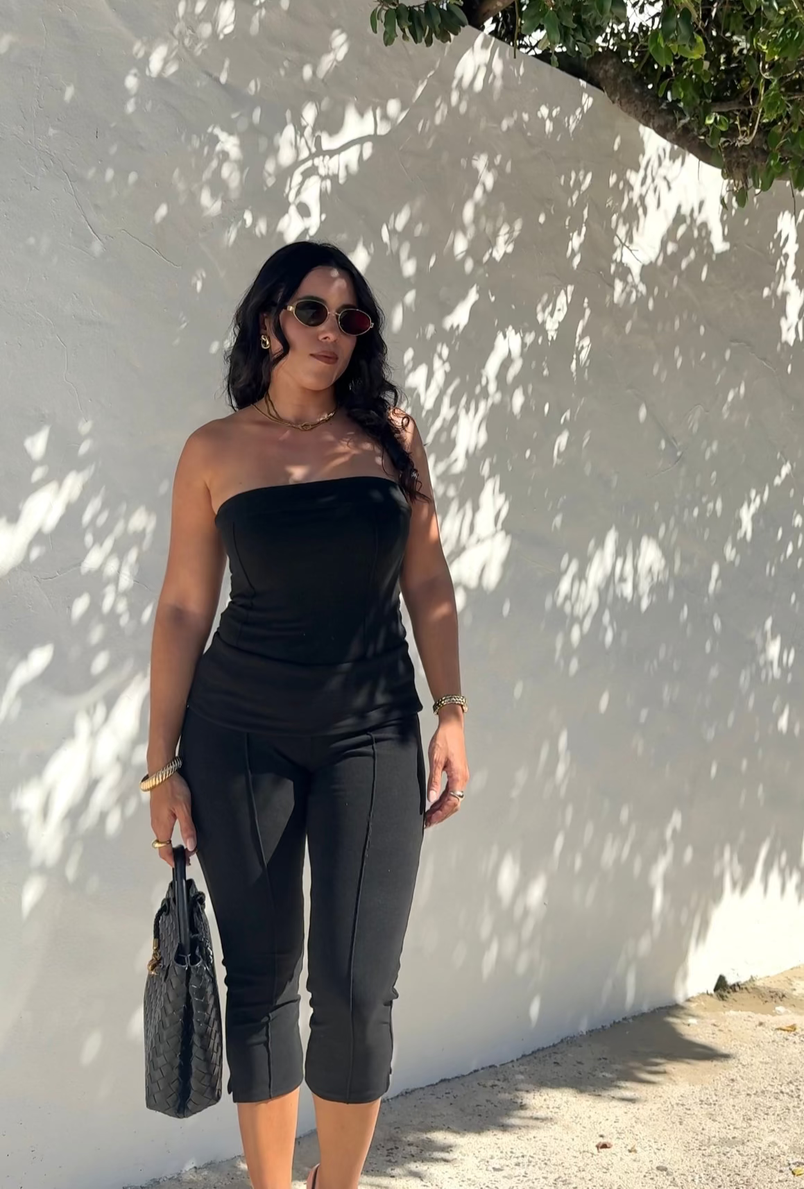 Black Capri Set