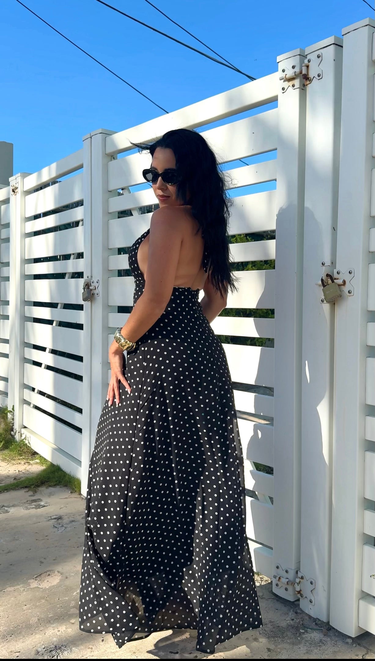 Polka Dot Maxi Dress