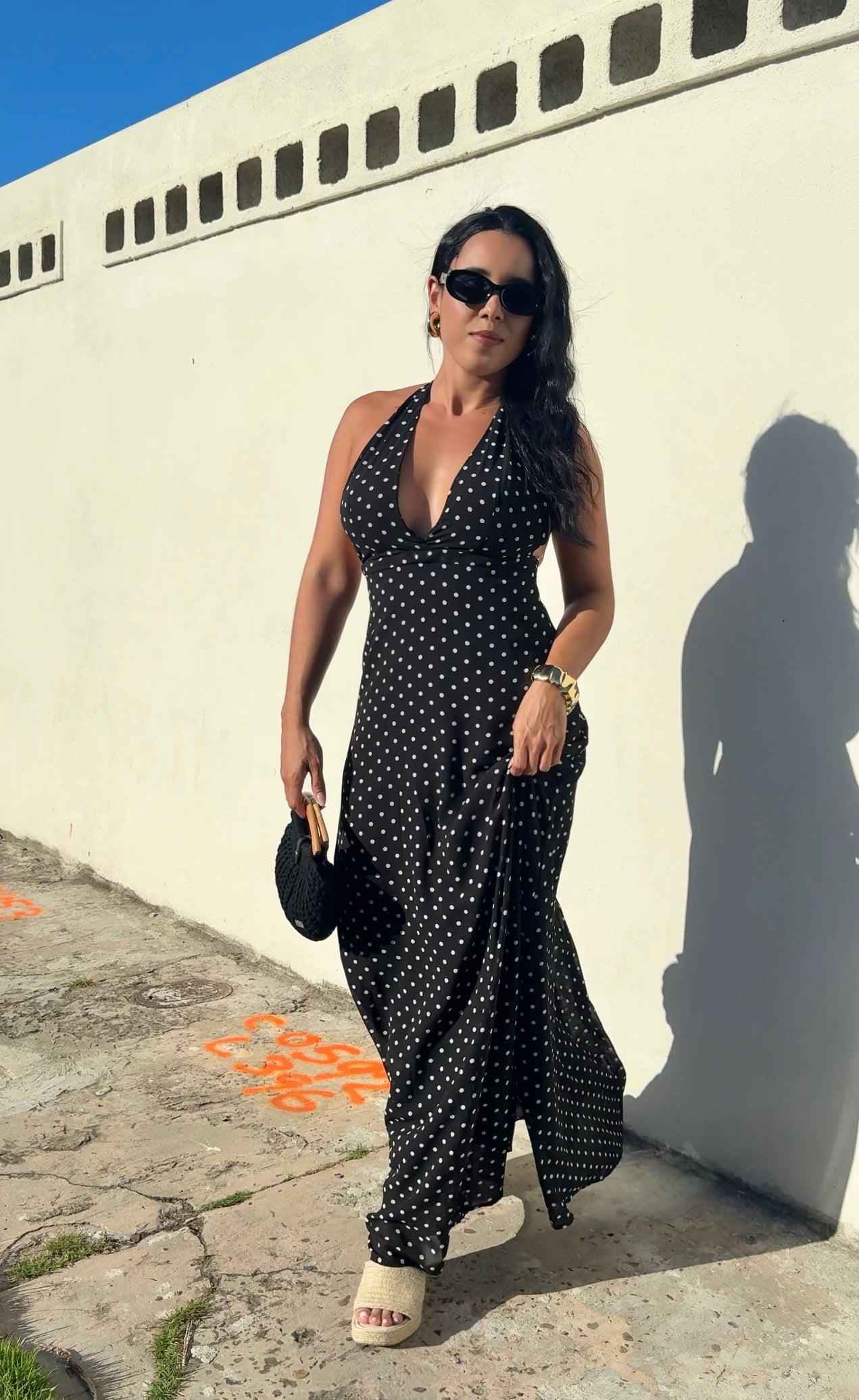 Polka Dot Maxi Dress