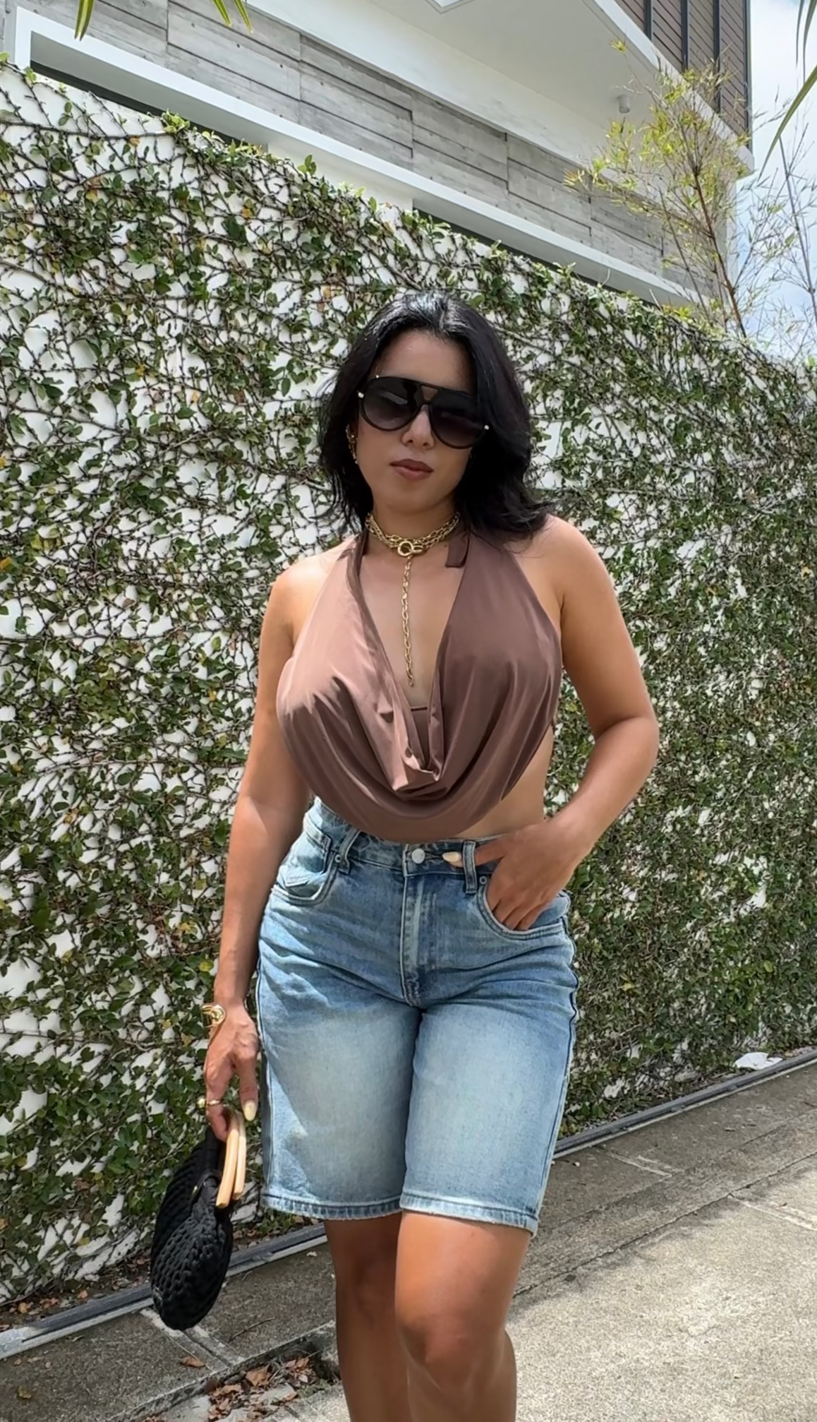 Brown Halter Top