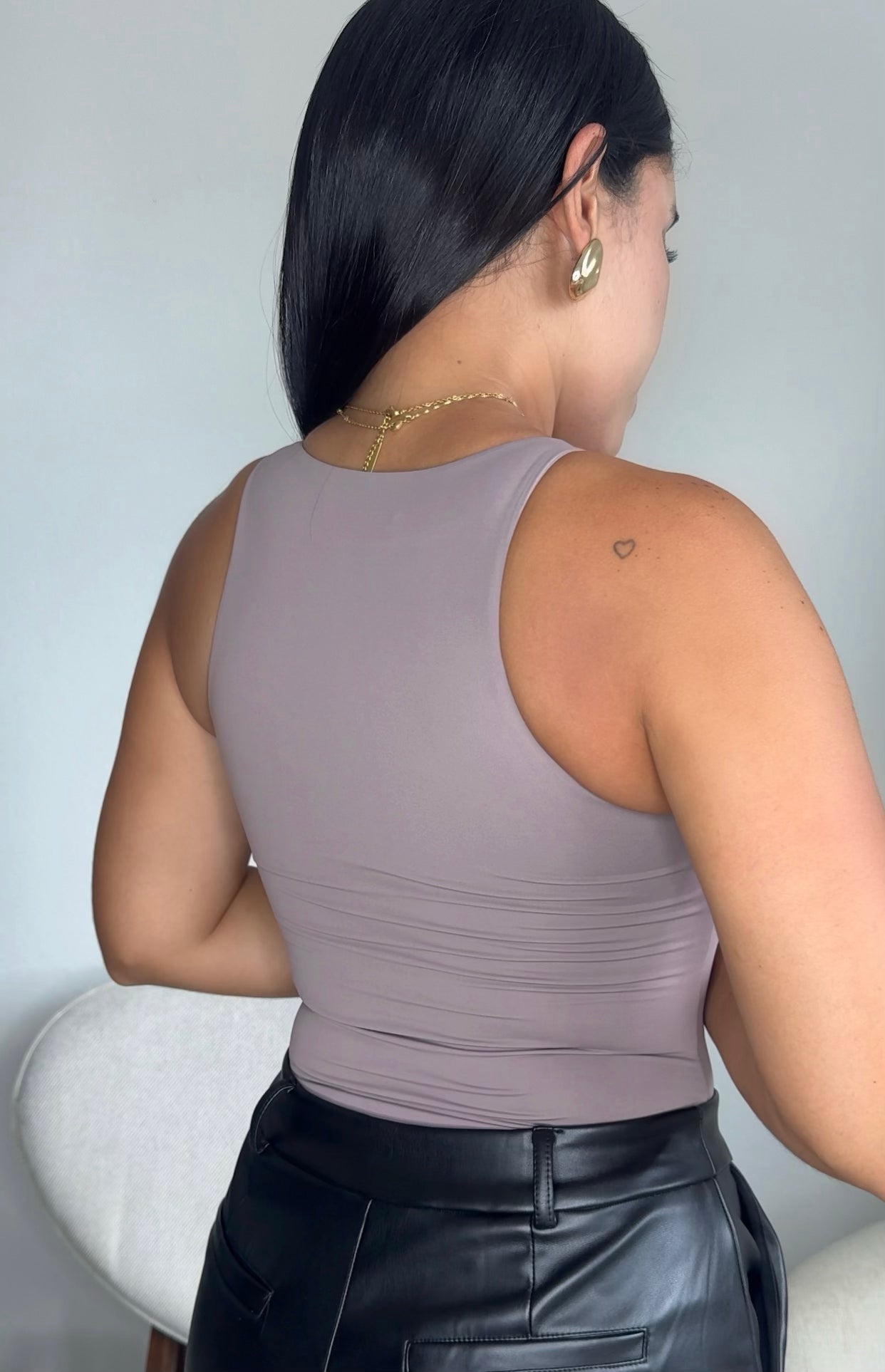 Light Taupe Basic Bodysuit