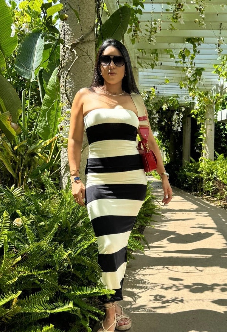 Black & White Stripes Maxi
