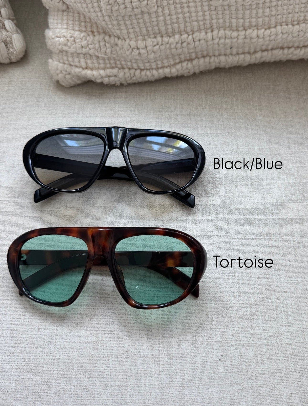 Aviator straight sunglasses