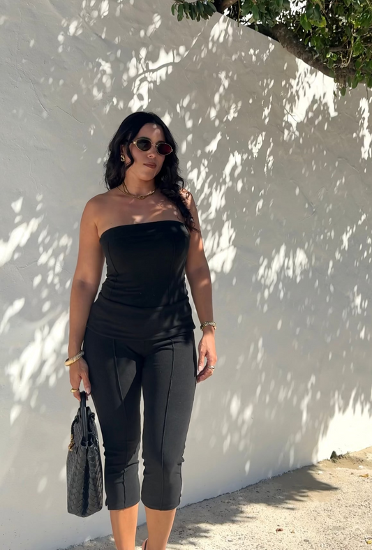 Black Capri Set