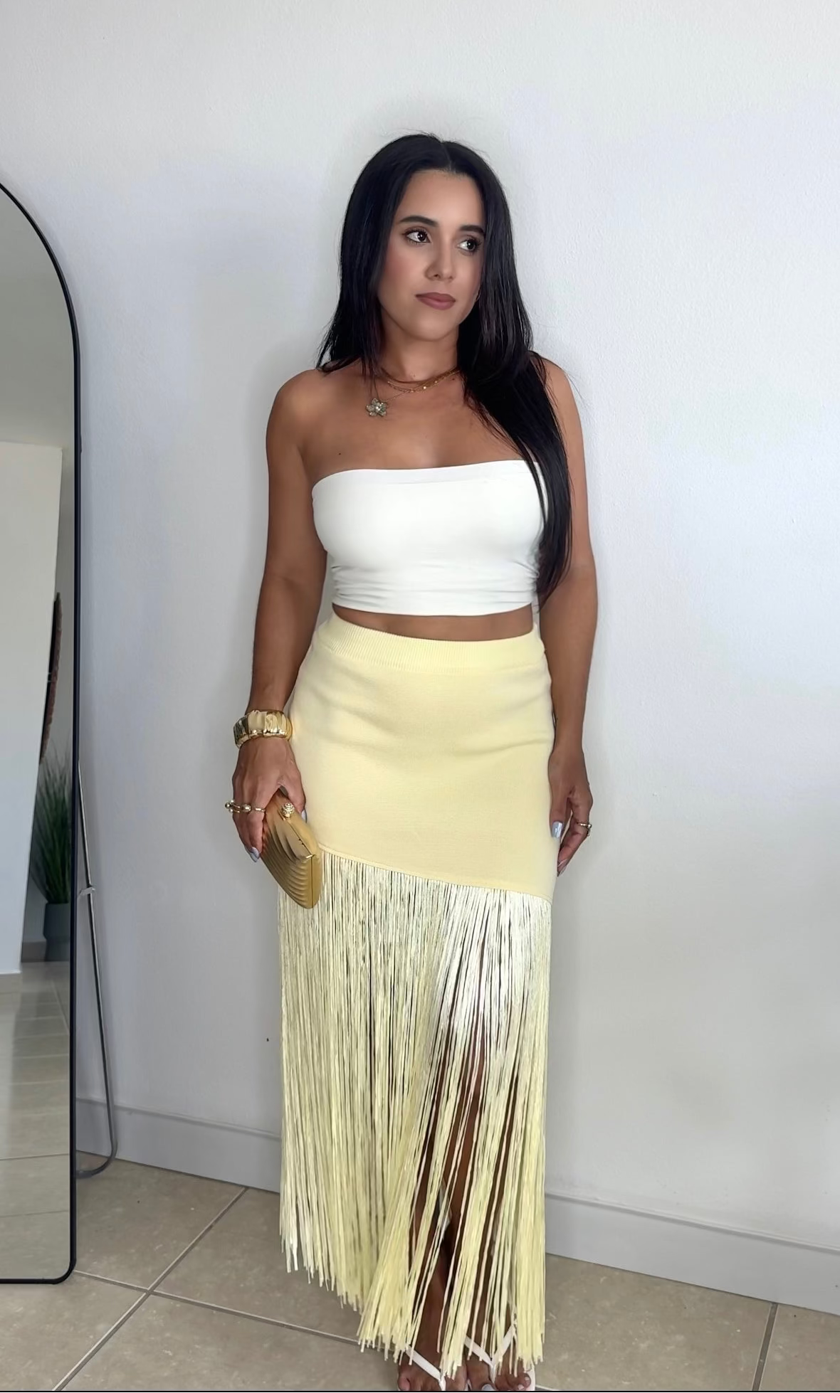 Butter Fringe Skirt