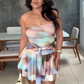 Pastel Flare Mini Dress