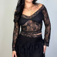 Black Lace Skirt Set