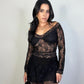 Black Lace Skirt Set