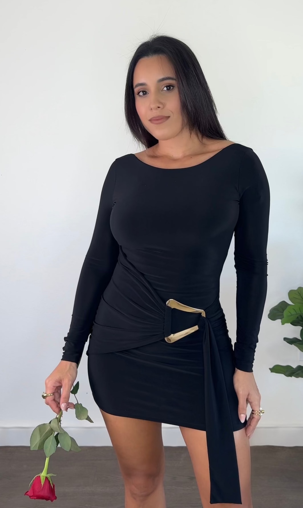 Black/Gold Mini Dress