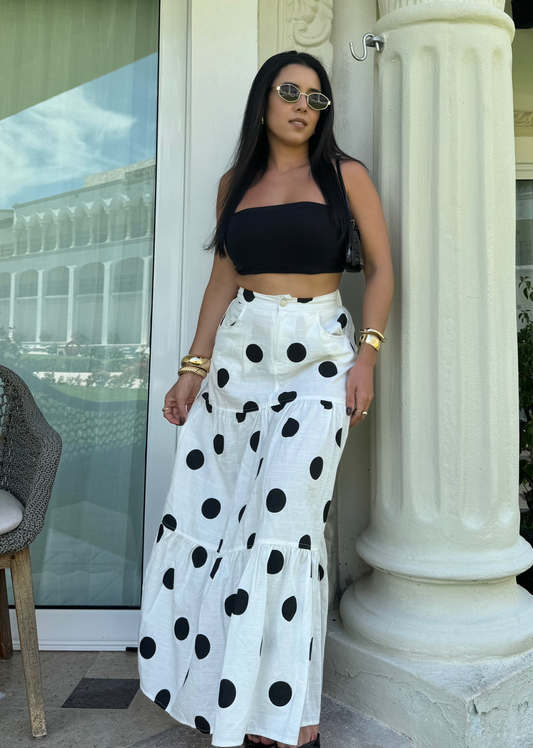 Polka Dot Maxi Skirt