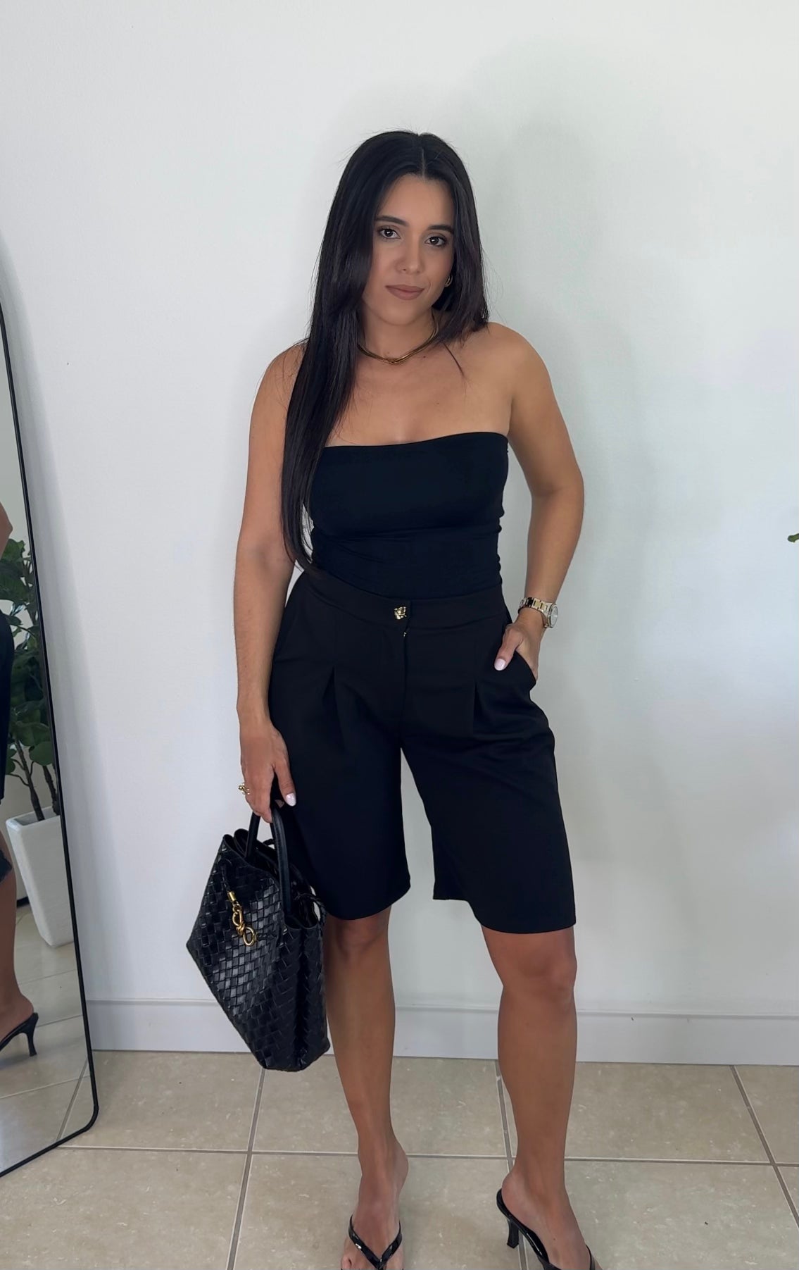 Black Dressy Bermudas