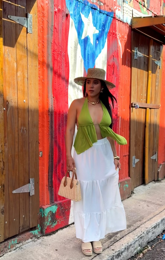 Avocado Halter Top