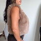 Fur Khaki Vest
