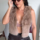 Fur Khaki Vest