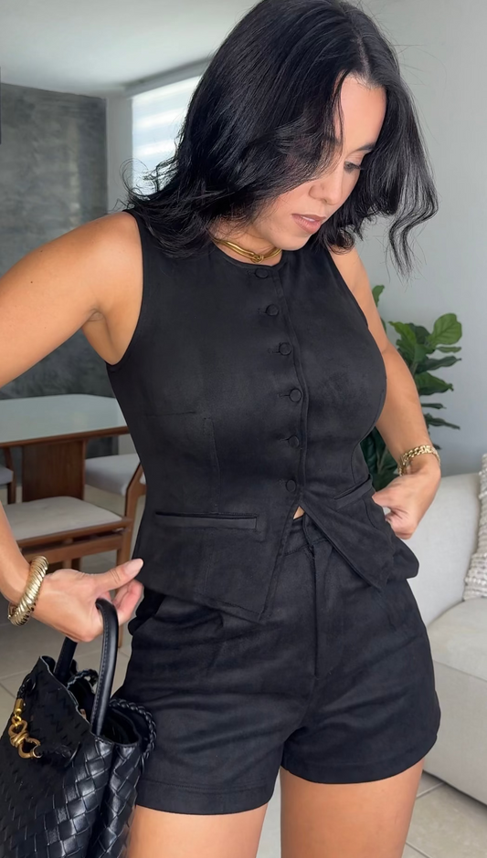 Black Suede Set