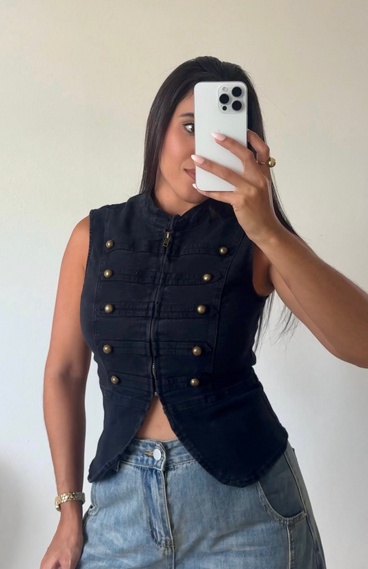 Black Napoleon Vest