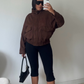 Brown Suede Funnel Jacket