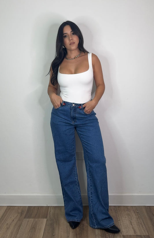 Denim Wide Leg Jeans