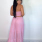 Pink Flowy Skirt Set