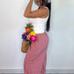 Gingham Wide Leg Pants