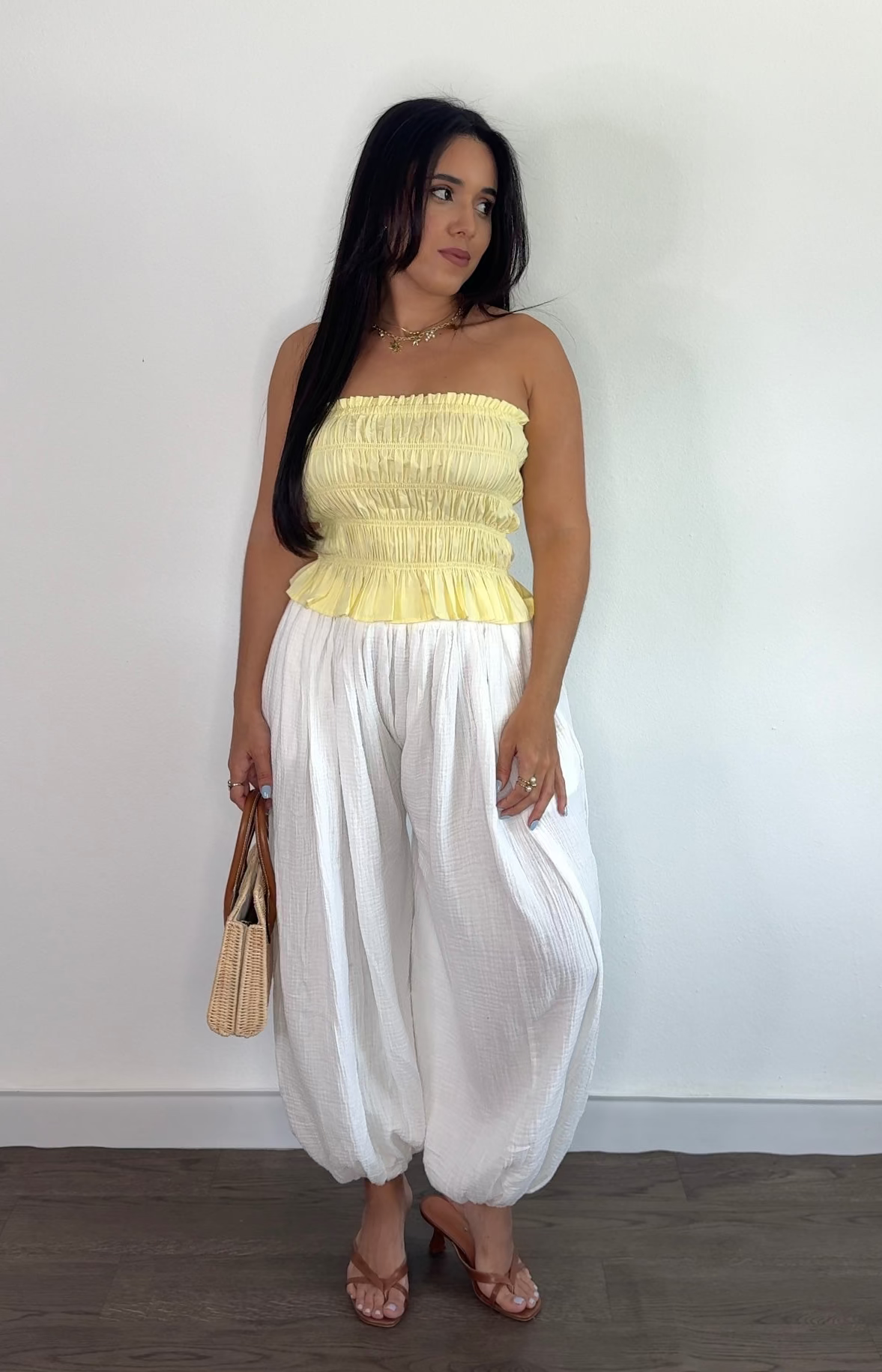 White Balloon Pants