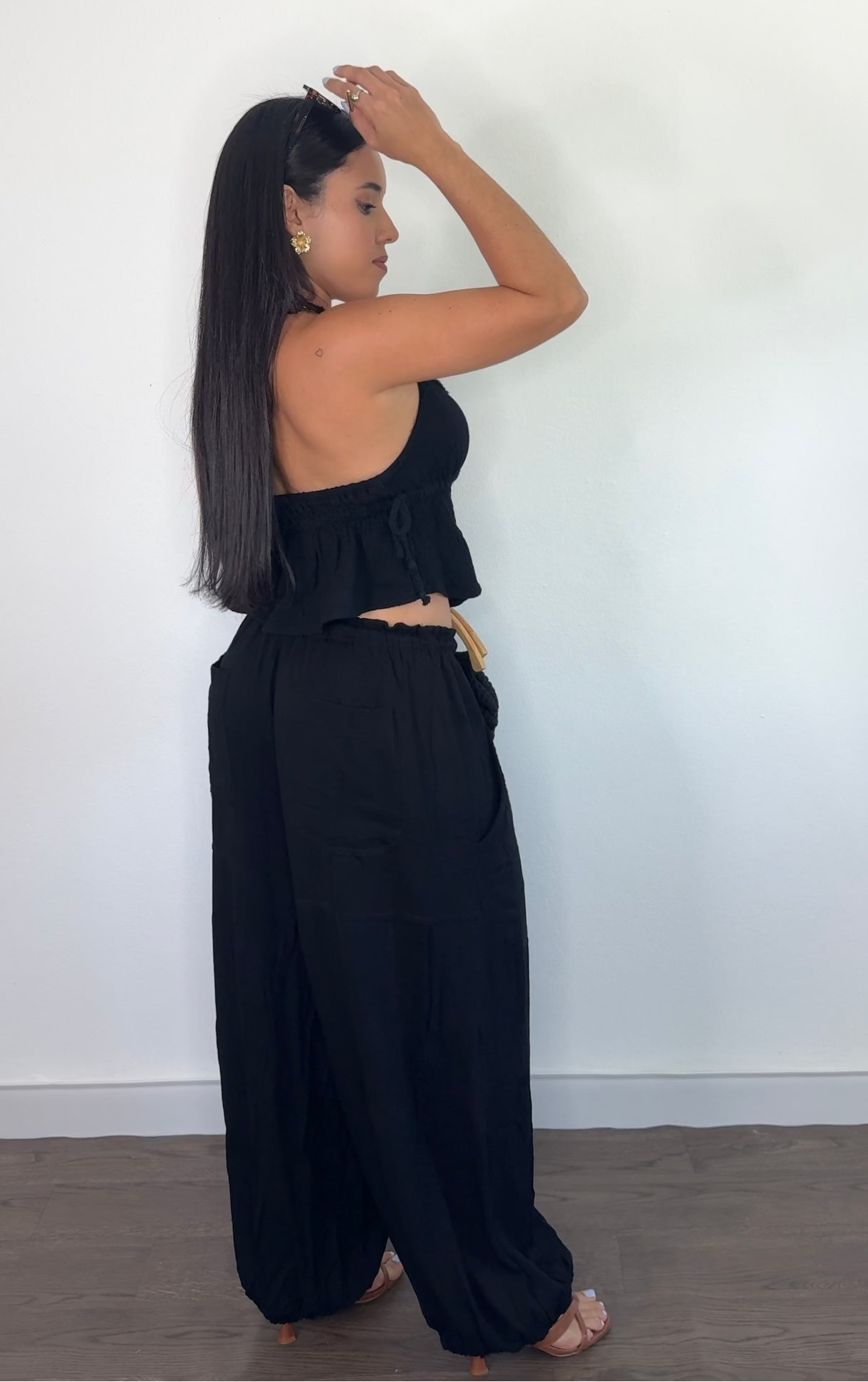 Black Hem Pants