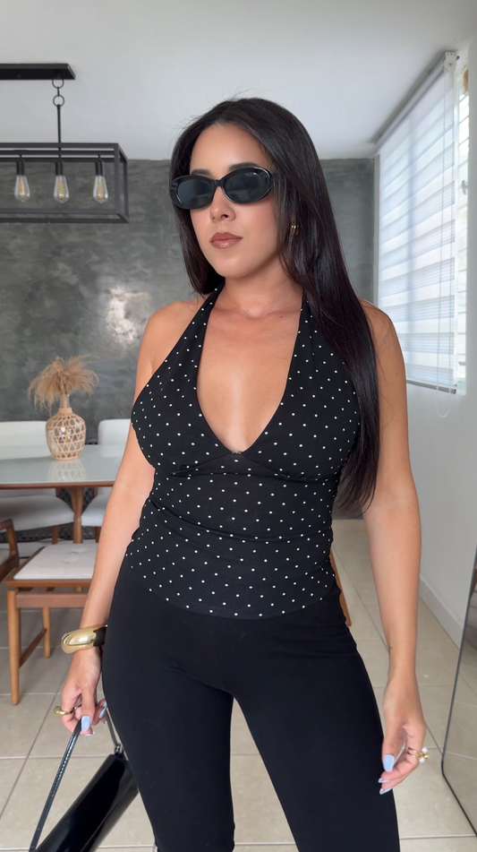 Polka Halter Top