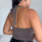Dark Taupe Basic Halter Top