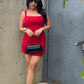 Red Mini Square Dress