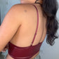 Burgundy Leather Bralette