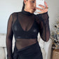 Black Glitter Dress Set