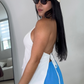 Blue Linen Skort