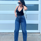 Rhinestone Barrel Jeans