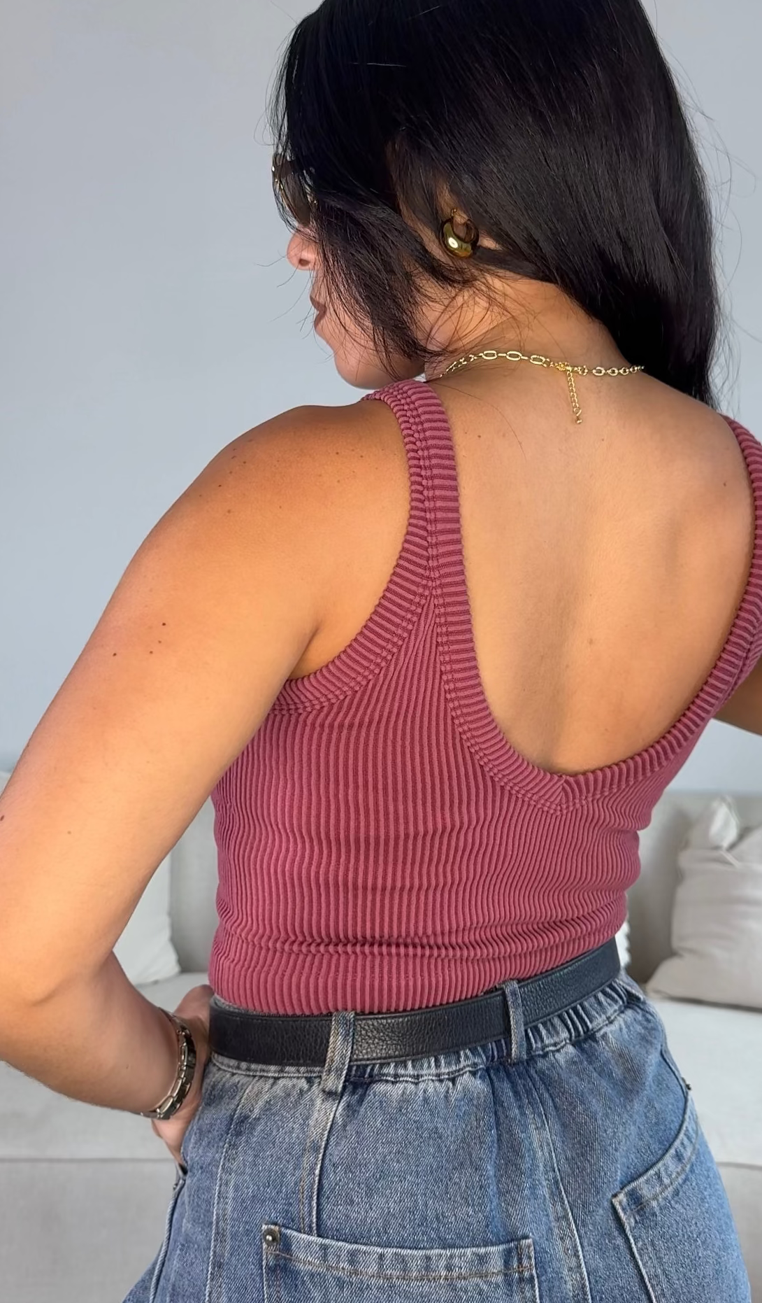 Burgundy BASIC TOP