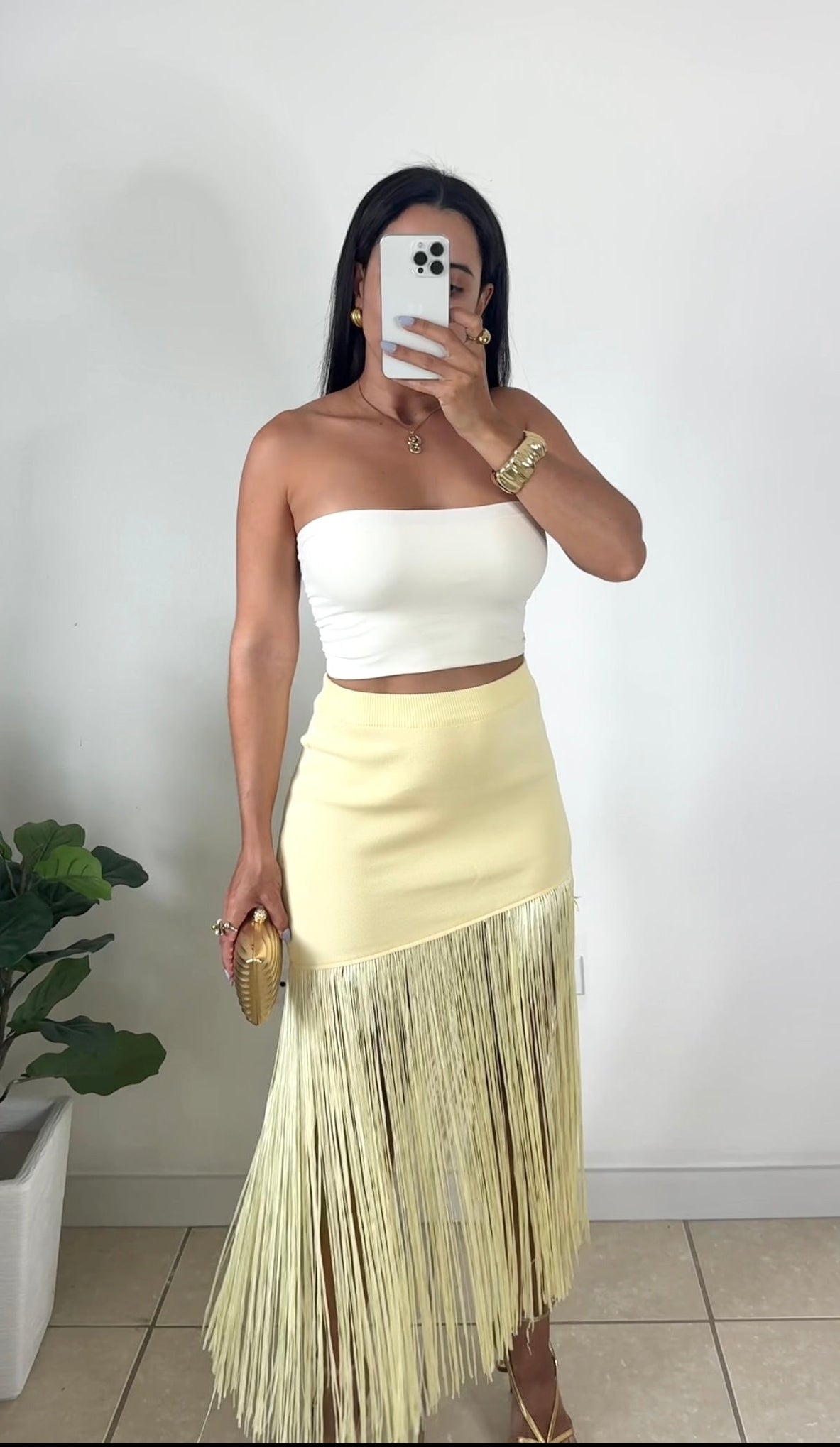 Butter Fringe Skirt