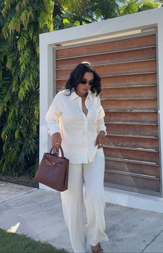 Plissed Ivory Set