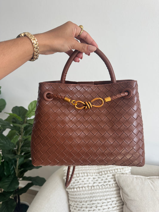 Woven Brown Handbag