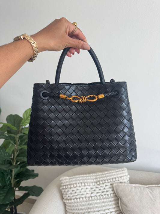 Woven Black Handbag
