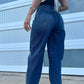 Rhinestone Barrel Jeans