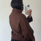 Brown Suede Funnel Jacket