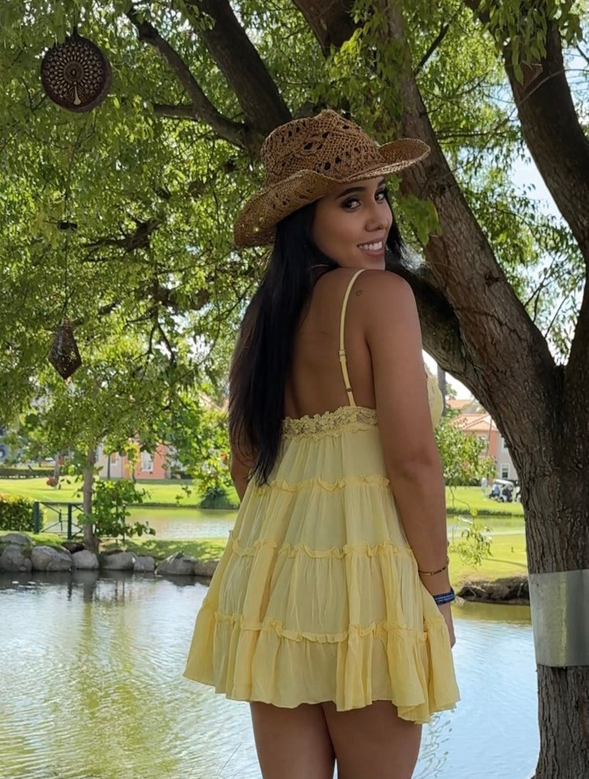 Yellow Pastel Dress GartiFash Yellow Pastel Dress GartiFash