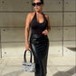 Leather Midi Skirt