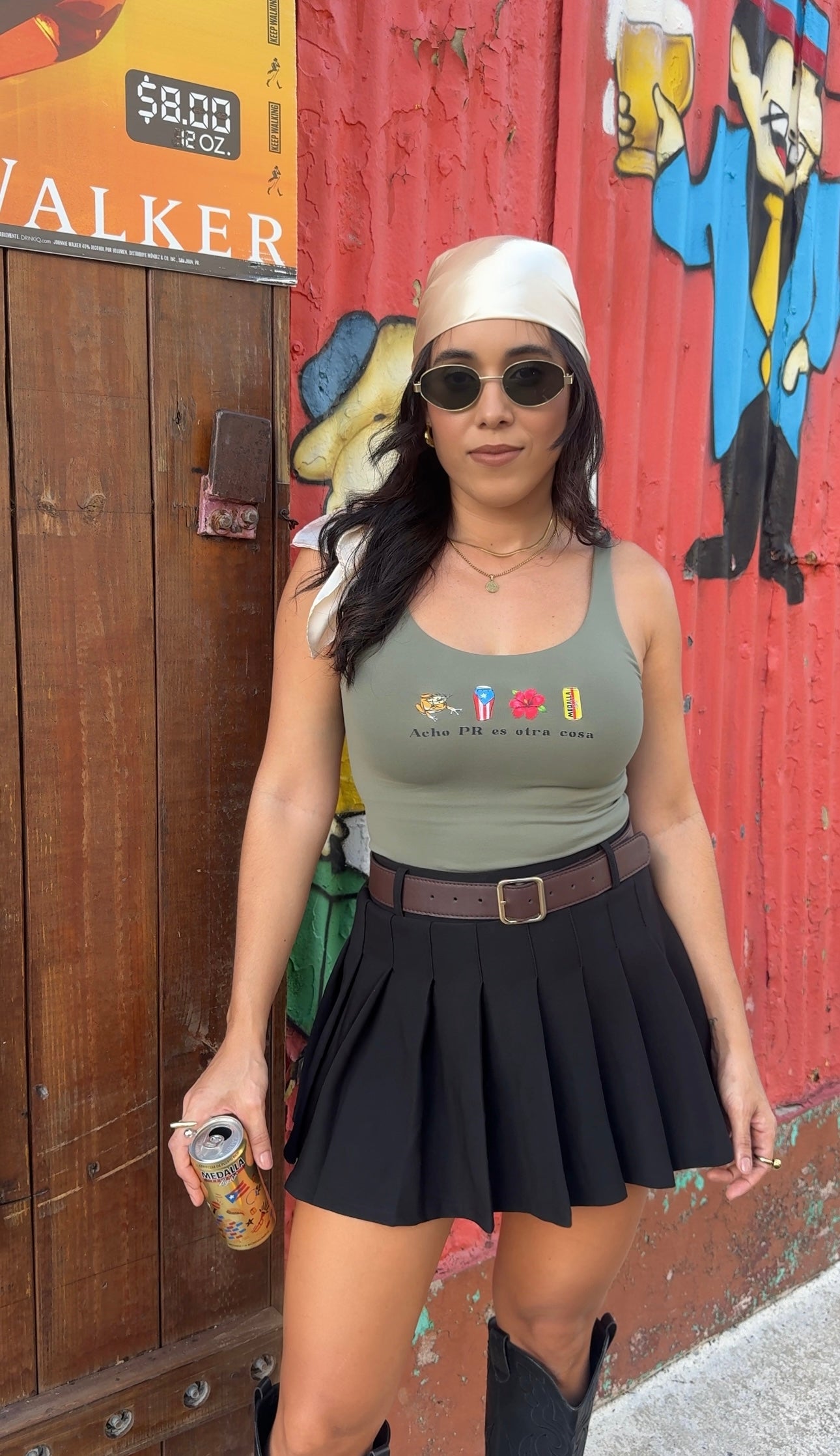 Belted Mini Skort