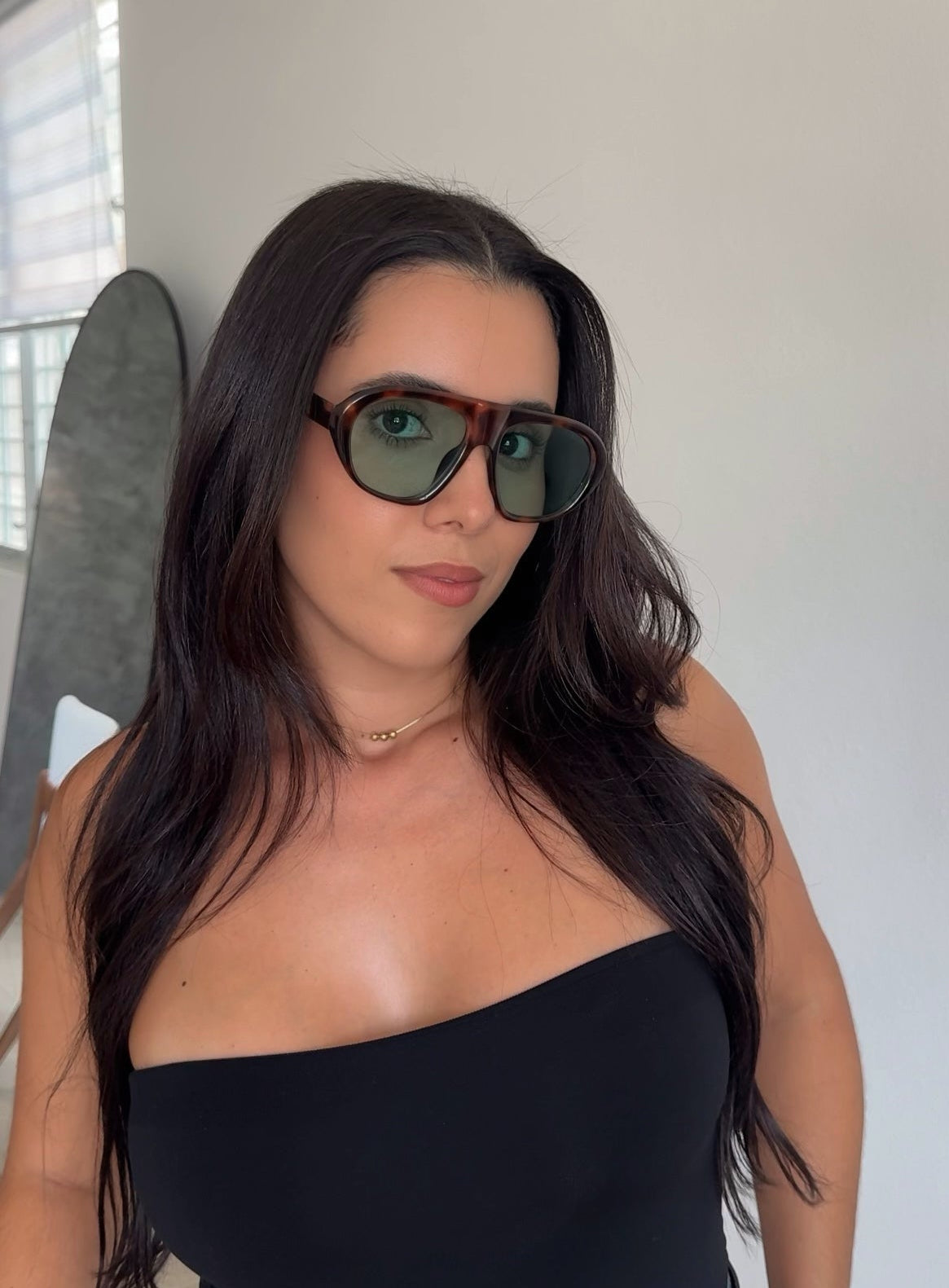 Aviator straight sunglasses