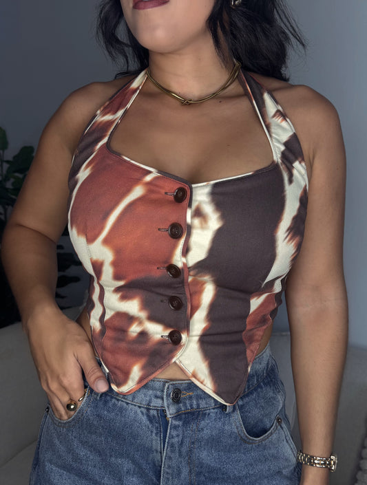 Cow Print Corset