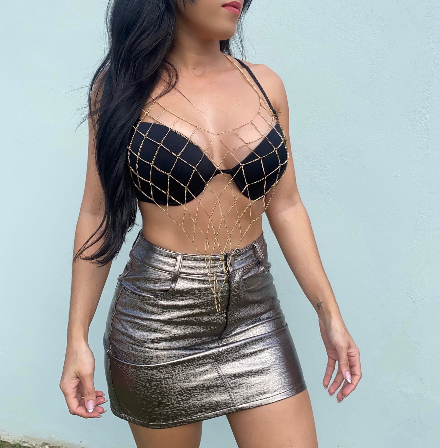 Metallic Bronze Skirt