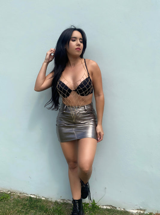 Metallic Bronze Skirt